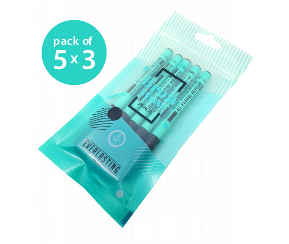 INTENSE BROWN Disposable eyebrow pencils pack of 3 = 15 pencils