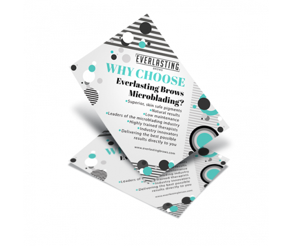 Promotional treatment salon flyers x 50